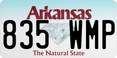 AR license plate 835WMP