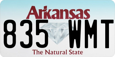 AR license plate 835WMT