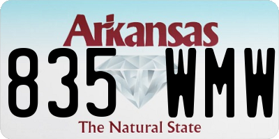 AR license plate 835WMW