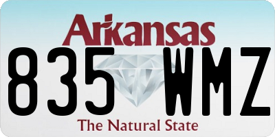 AR license plate 835WMZ
