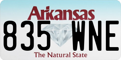 AR license plate 835WNE