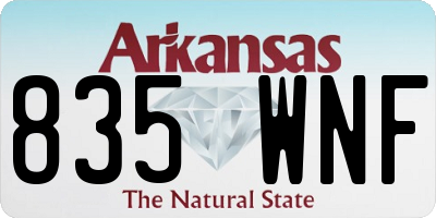 AR license plate 835WNF