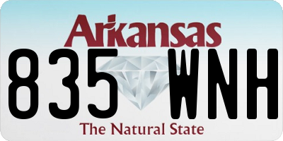 AR license plate 835WNH