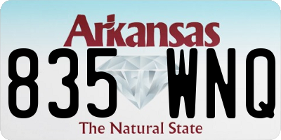 AR license plate 835WNQ