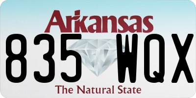 AR license plate 835WQX