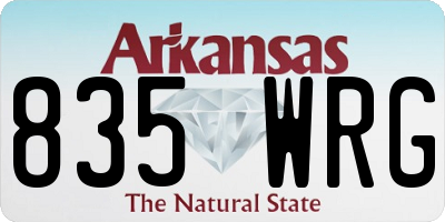 AR license plate 835WRG