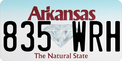 AR license plate 835WRH