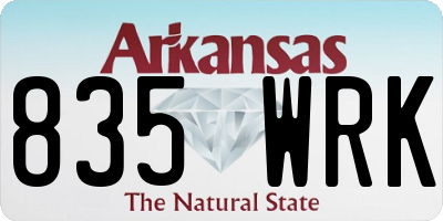 AR license plate 835WRK