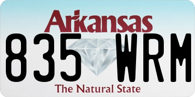 AR license plate 835WRM