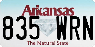 AR license plate 835WRN