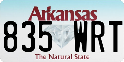 AR license plate 835WRT