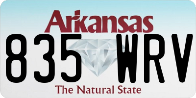 AR license plate 835WRV