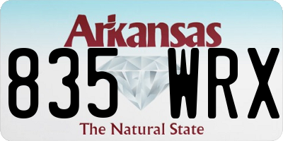 AR license plate 835WRX