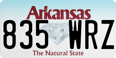 AR license plate 835WRZ