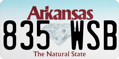 AR license plate 835WSB