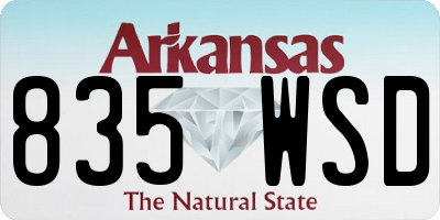 AR license plate 835WSD