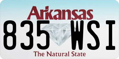 AR license plate 835WSI