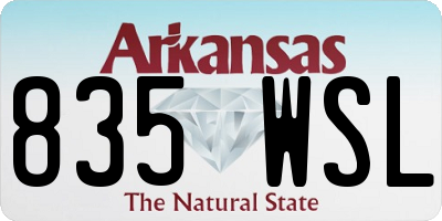 AR license plate 835WSL