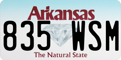 AR license plate 835WSM