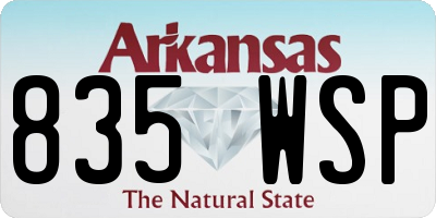 AR license plate 835WSP