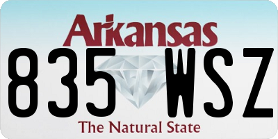 AR license plate 835WSZ