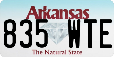 AR license plate 835WTE