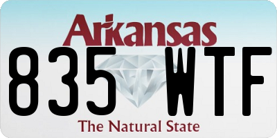 AR license plate 835WTF