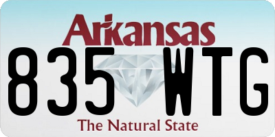 AR license plate 835WTG