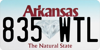 AR license plate 835WTL