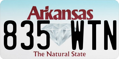 AR license plate 835WTN
