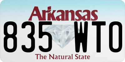 AR license plate 835WTO