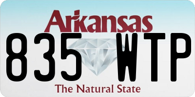 AR license plate 835WTP