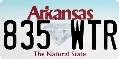 AR license plate 835WTR