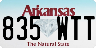 AR license plate 835WTT