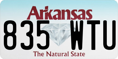 AR license plate 835WTU