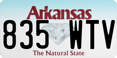 AR license plate 835WTV