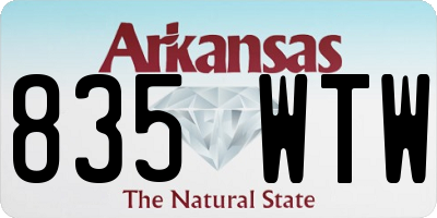 AR license plate 835WTW