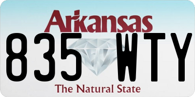 AR license plate 835WTY