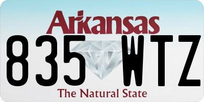 AR license plate 835WTZ