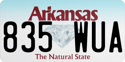 AR license plate 835WUA