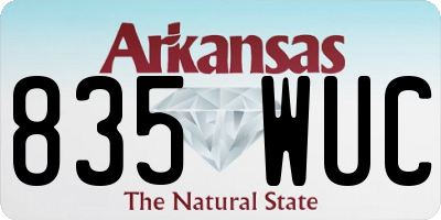 AR license plate 835WUC