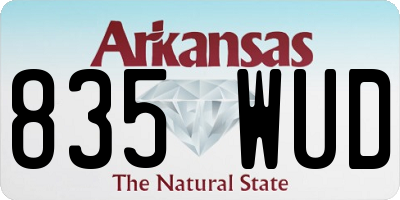 AR license plate 835WUD