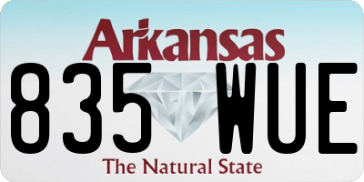 AR license plate 835WUE