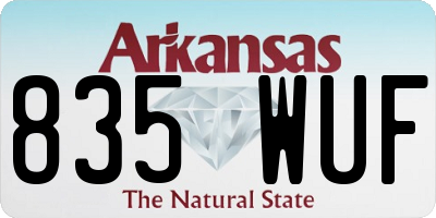 AR license plate 835WUF