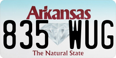 AR license plate 835WUG