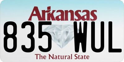 AR license plate 835WUL
