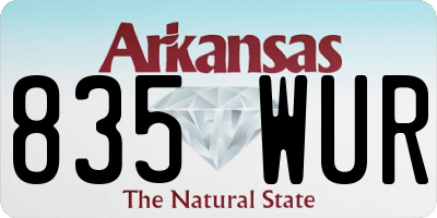AR license plate 835WUR