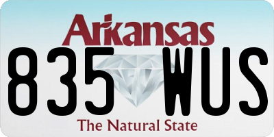 AR license plate 835WUS
