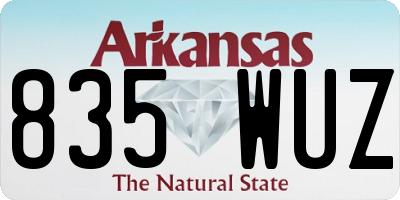 AR license plate 835WUZ