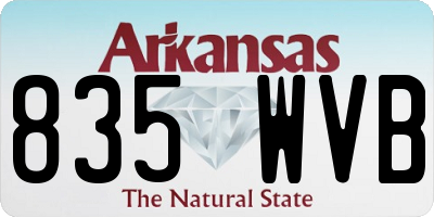 AR license plate 835WVB